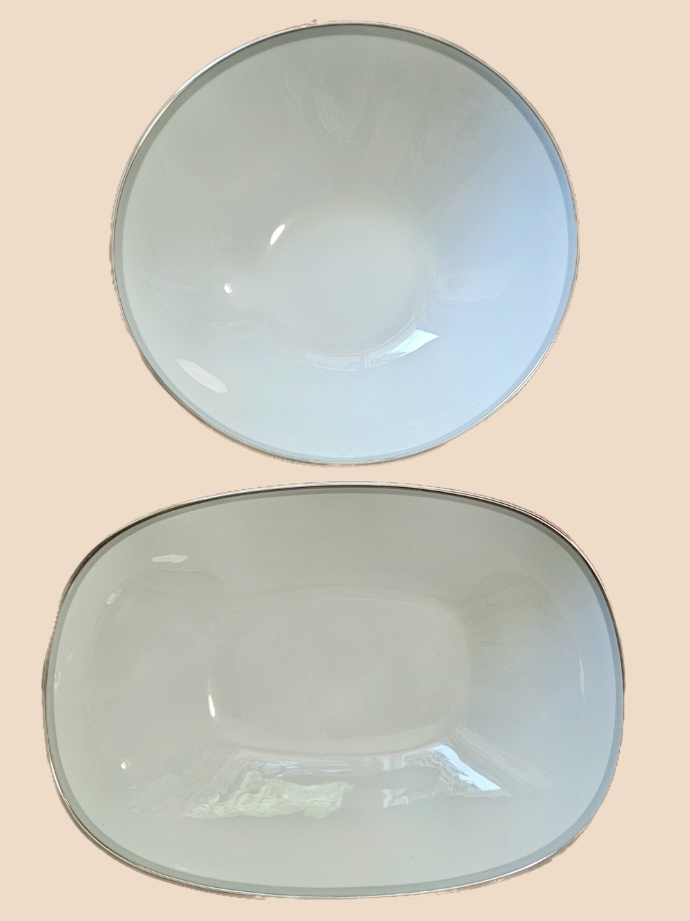 Vintage Noritake Graytone #6257 Set Of 2 Bowls Porcelain Japan